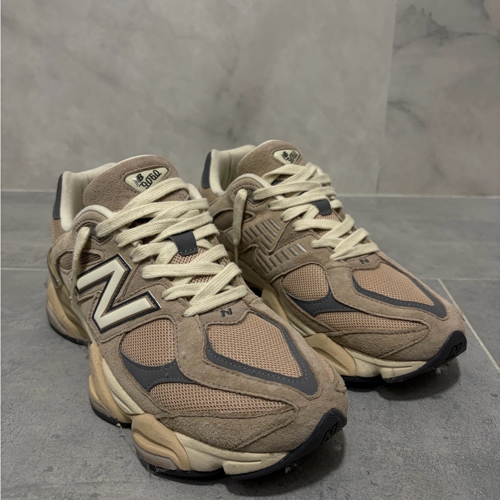 New Balance Tan and Cream Athletic Shoes